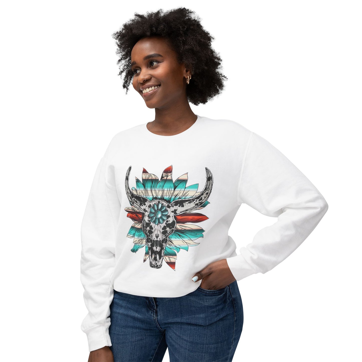 Western Vibes Lightweight Crewneck Sweatshirt