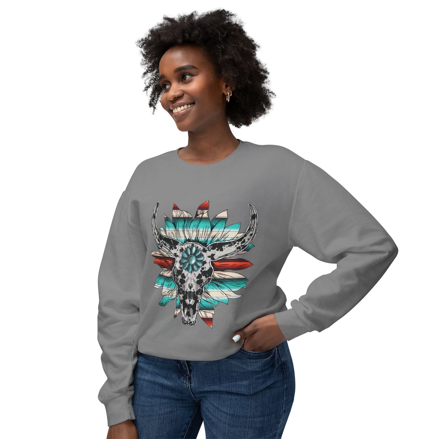 Western Vibes Lightweight Crewneck Sweatshirt