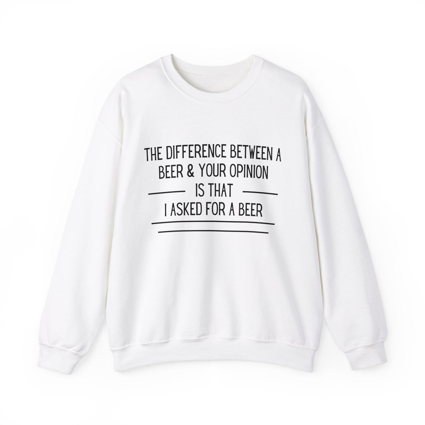 I Asked For A Beer Unisex Heavy Blend™ Crewneck Sweatshirt