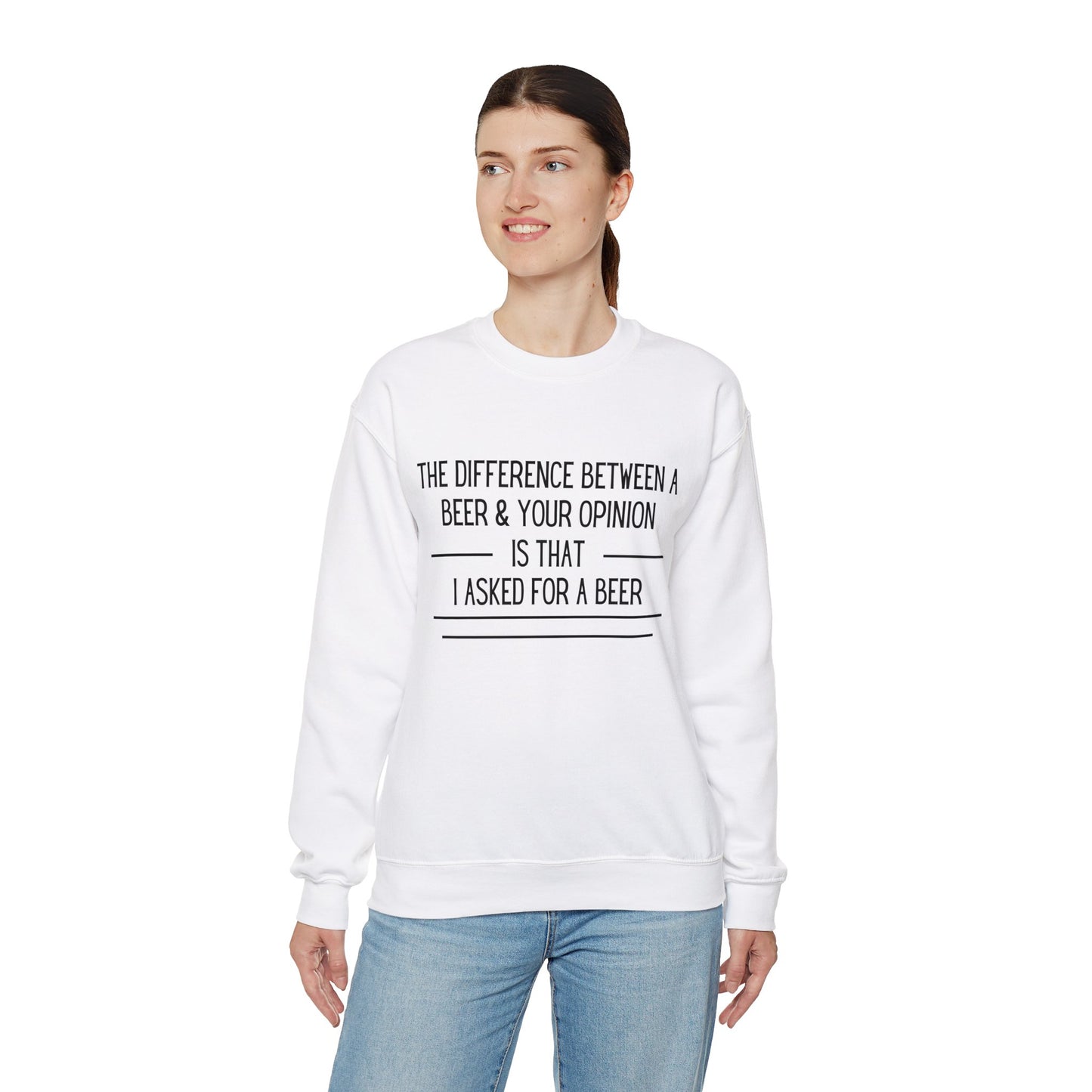 I Asked For A Beer Unisex Heavy Blend™ Crewneck Sweatshirt