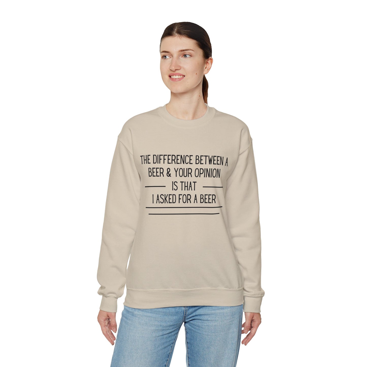 I Asked For A Beer Unisex Heavy Blend™ Crewneck Sweatshirt