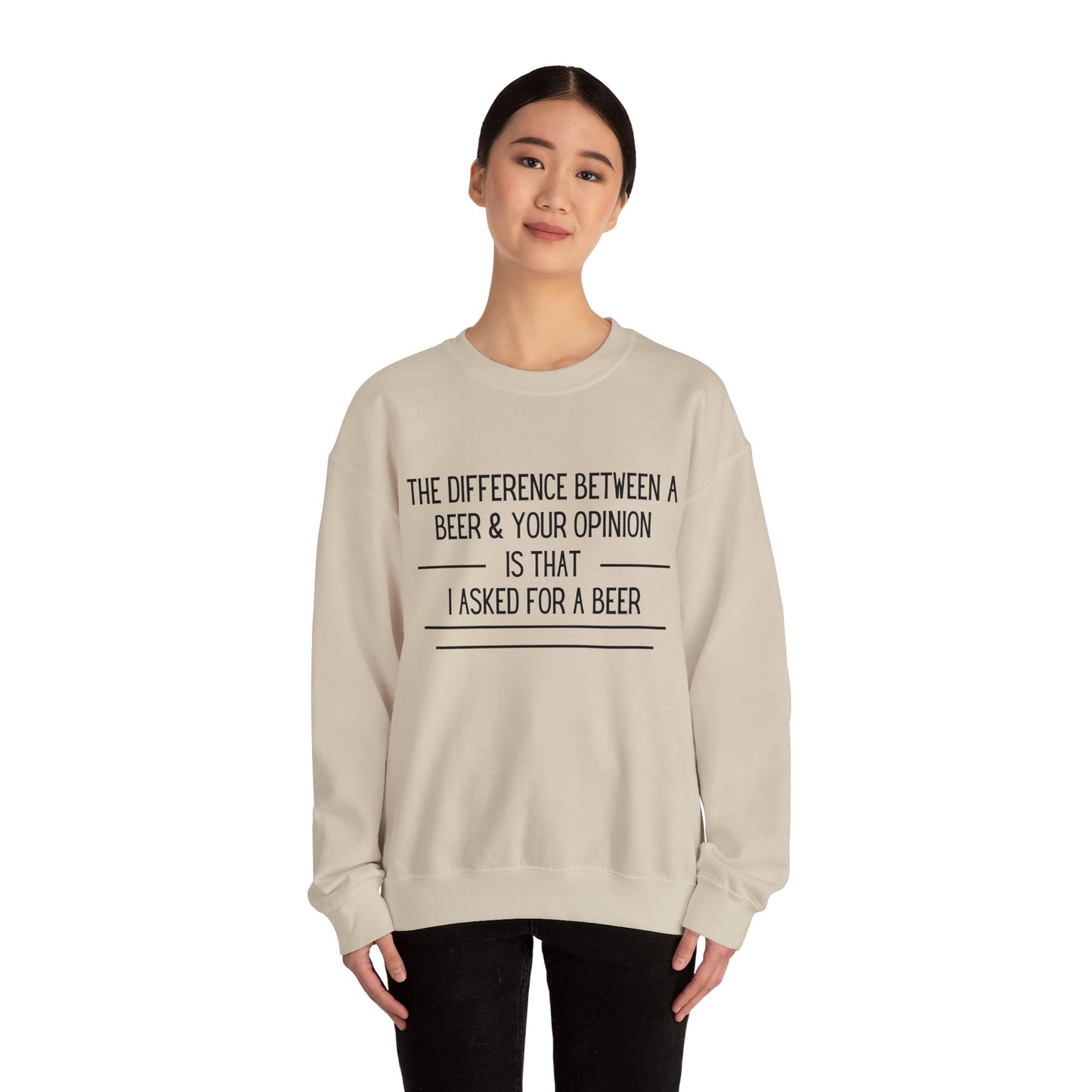 I Asked For A Beer Unisex Heavy Blend™ Crewneck Sweatshirt